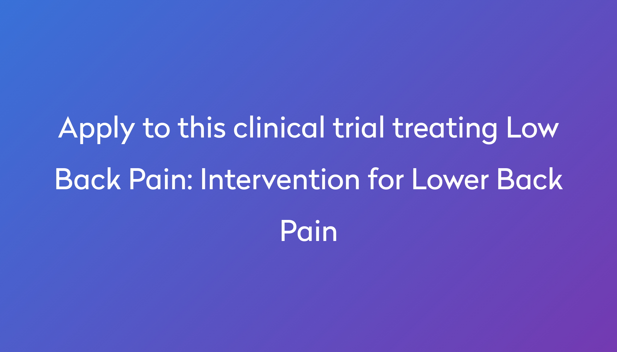 intervention-for-lower-back-pain-clinical-trial-2023-power